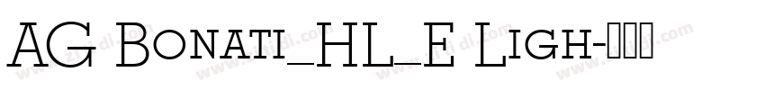AG Bonati_HL_E Ligh字体转换